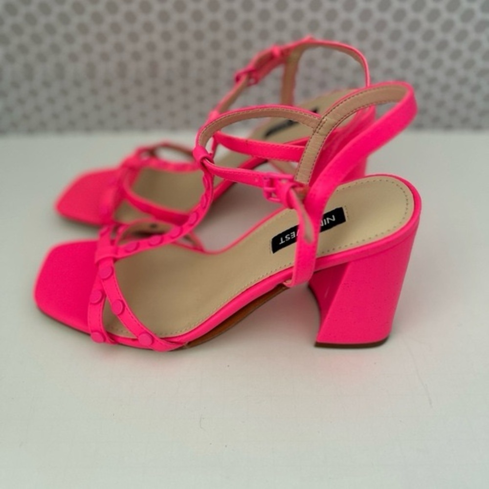 Nine West Neon Pink Strappy Heels